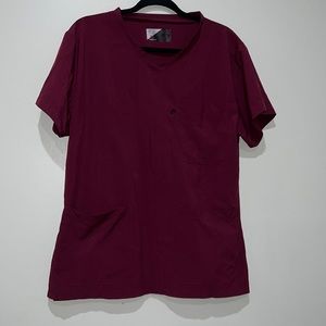 Heal+Wear Burgundy Scrub Shirt Size XL